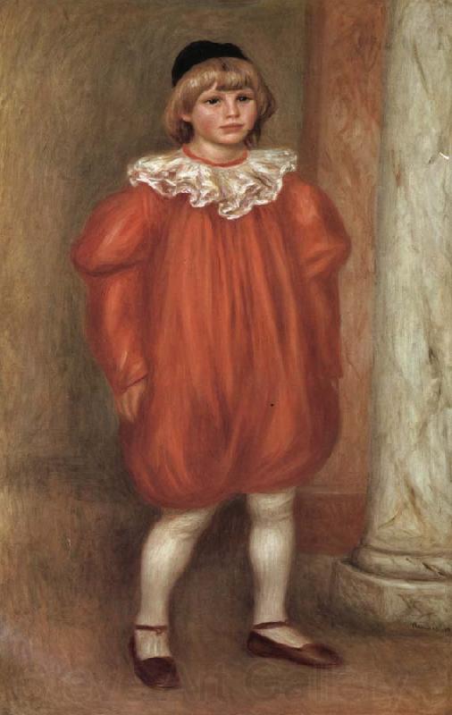 Pierre Renoir The Clown Norge oil painting art